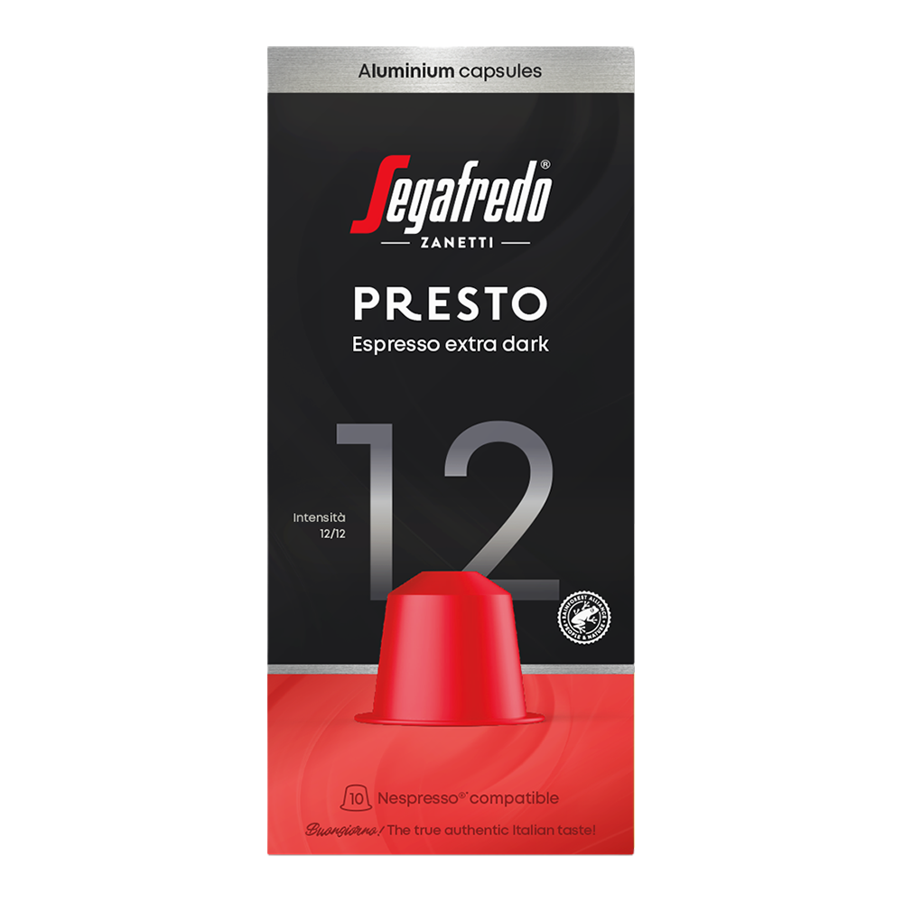 Aanbieding Segafredo Presto Espresso Dark - 10 koffiecups (ean 8710828187709)