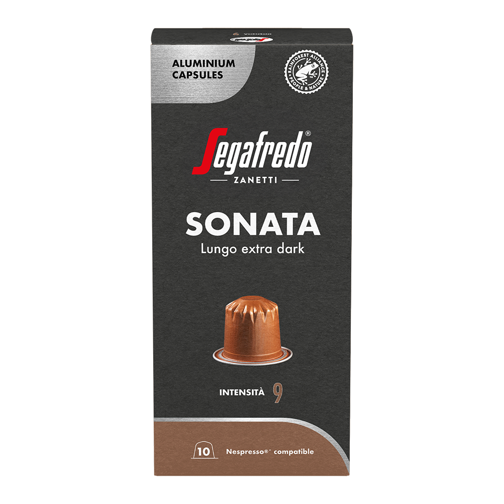 Aanbieding Segafredo Sonata Lungo Extra Dark - 10 koffiecups (ean 8710828187600)