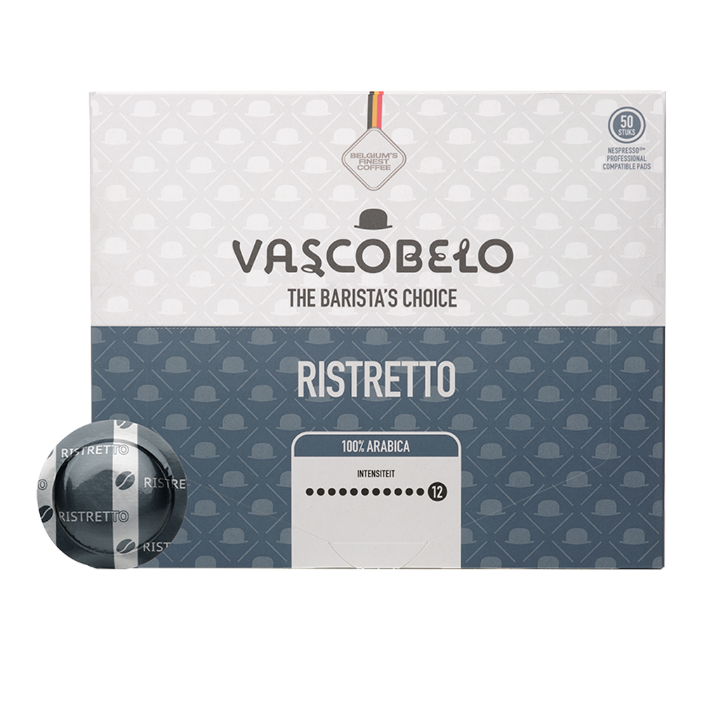 Aanbieding Vascobelo Ristretto - 50 Nespresso PRO compatible pads (ean 5425031981671)
