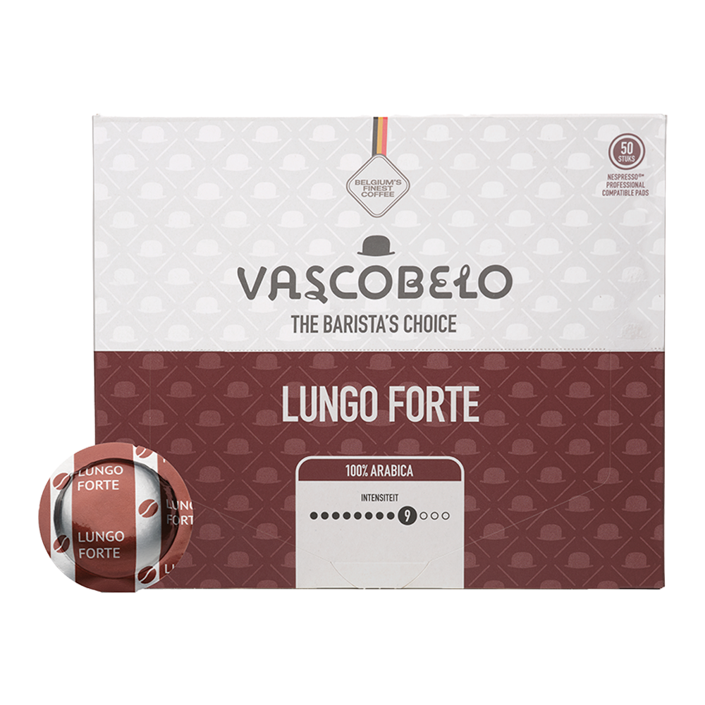 Aanbieding Vascobelo Lungo Forte - 50 Nespresso PRO compatible pads (ean 5425031981695)