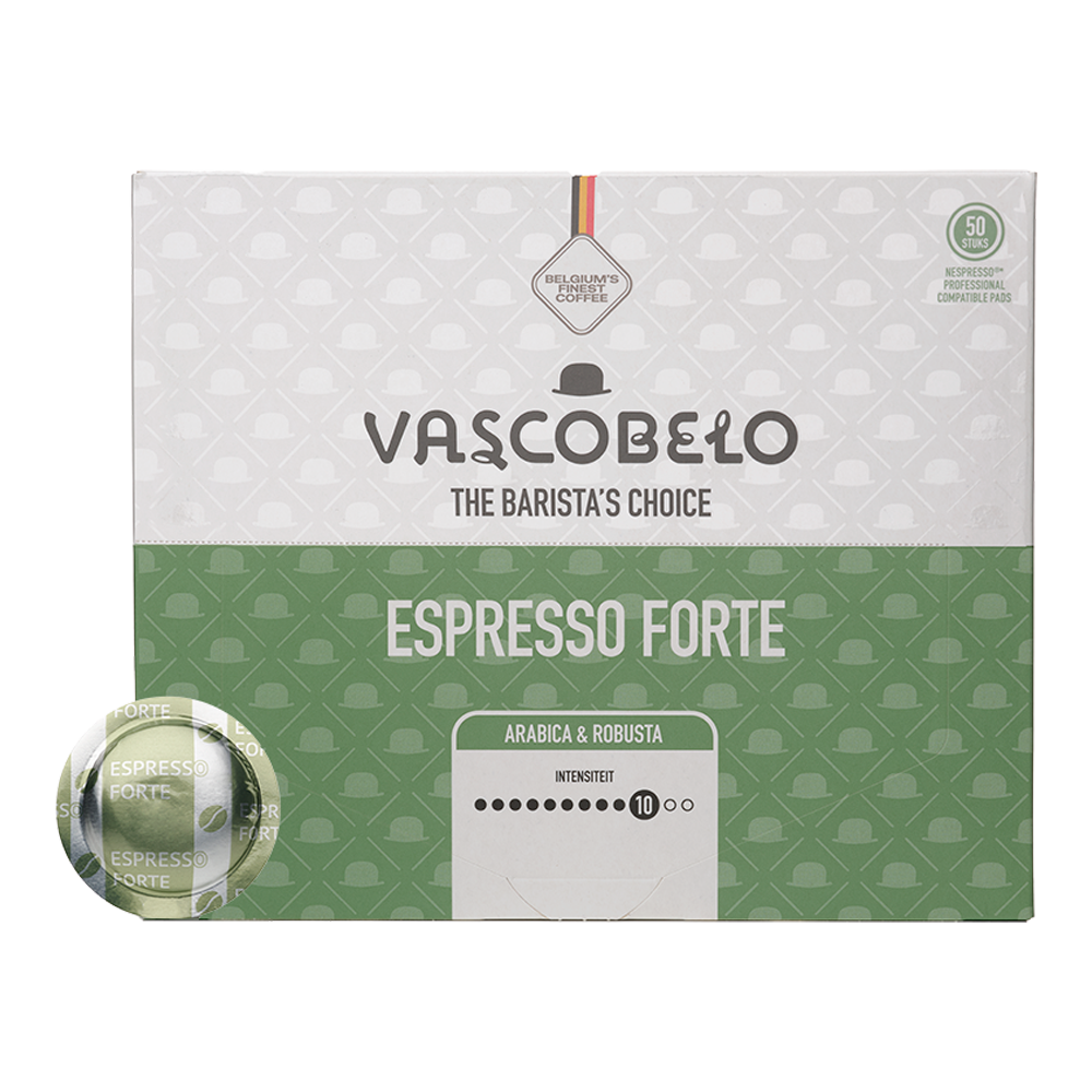 Aanbieding Vascobelo Espresso Forte - 50 Nespresso PRO compatible pads (ean 5425031981688)