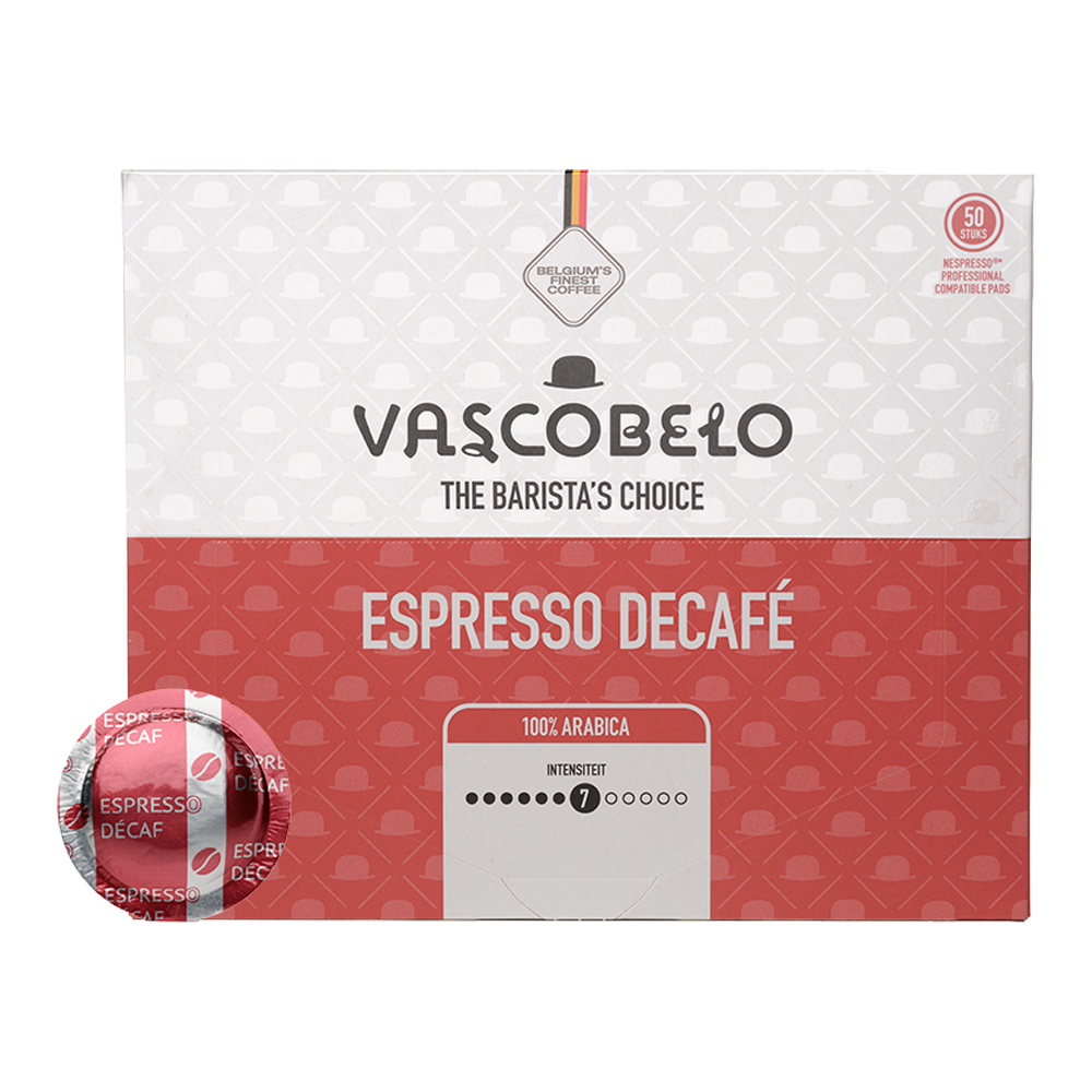 Aanbieding Vascobelo Decafé - 50 Nespresso PRO compatible pads (ean 5425031981701)