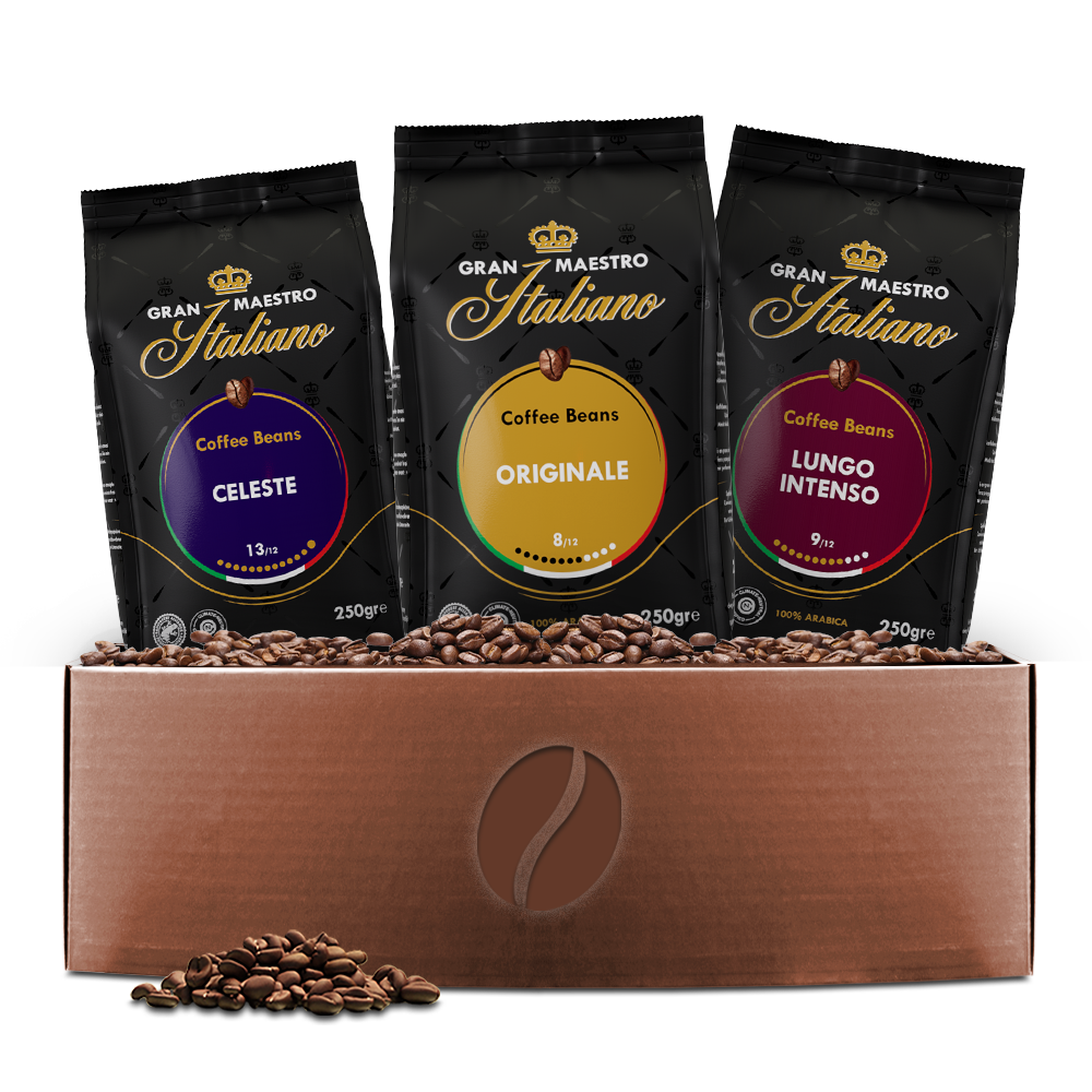 Aanbieding Gran Maestro Italiano Kennismakingspakket - 750gr koffiebonen (ean 8719418068794)